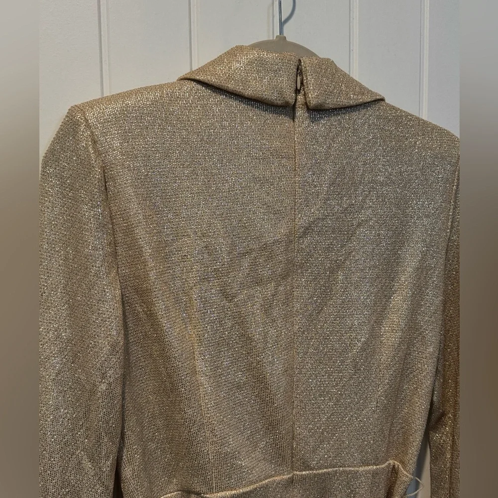 Adrianna Papell Gold Long sleeve dress Size 4 - Picture 10 of 15